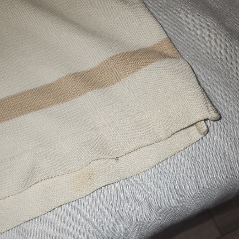 Tommy Hilfiger Cream and Tan Striped Polo Shirt - Picture 4 of 5